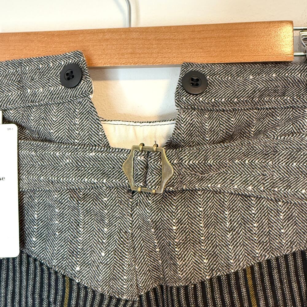 Free People x Sandrine Rose Herringbone Worker Patchwork Pants Tokyo Size 26 New - Picture 13 of 16